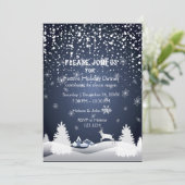 Invitation Bonne année et fête de Noël (Debout devant)