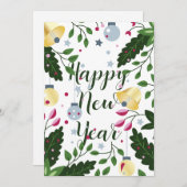 Invitation Bonne année et Joyeux Noël (Devant / Derrière)