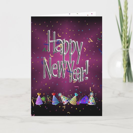 Invitation BONNE ANNÉE ! Image texte (Devant)