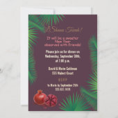 Invitation Bonne année juive Rosh Hashana (Dos)