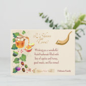 Invitation Bonne année juive Rosh Hashanah Pomme & Miel (Debout devant)