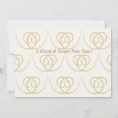 Invitation Bonne année juive Rosh Hashanah Pomme & Miel (Dos)