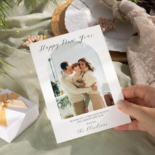 Invitation Bonne année Moderne Bohème