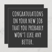 Invitation Bonne chance pour le nouveau poste (Devant / Derrière)