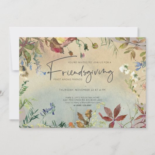 Invitation BONNE CHUTE | Fête de l'Aquarelle (Devant)