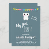 Invitation Bonne dent dentaire Ma première dent (Devant / Derrière)