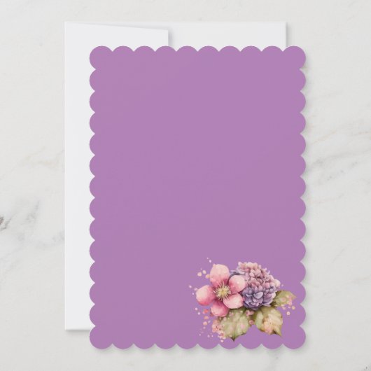 Invitation Bonne fée d'anniversaire (Dos)