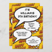 Invitation Bonne fête d'anniversaire amusant Comique moderne (Devant / Derrière)