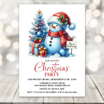 Invitation Bonne fête de Noël de Snowman<br><div class="desc">Invitation vos amis et les proches avec cette fête de Noël de bonhomme de neige portant un chapeau de Père Noël invitation à une soirée inoubliable remplie de joie, de rire, et de joie festive. Cette invitation offre des modèles de texte pratiques, ce qui en fait une brise pour vous...</div>