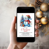 Invitation Bonne fête de Noël de Snowman