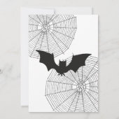 Invitation Bonne fête des chats Batty Halloween (Dos)