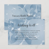 Invitation Bonne Fête des mariées | aquarelle bleue (Devant / Derrière)