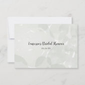 Invitation Bonne Fête des mariées | aquarelle de sauge (Dos)