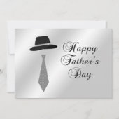 Invitation Bonne Fête des pères Casquette Grey Dot Cravate Fa (Devant)