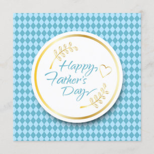 Invitation Bonne Fête des pères ! Couleur bleue moderne