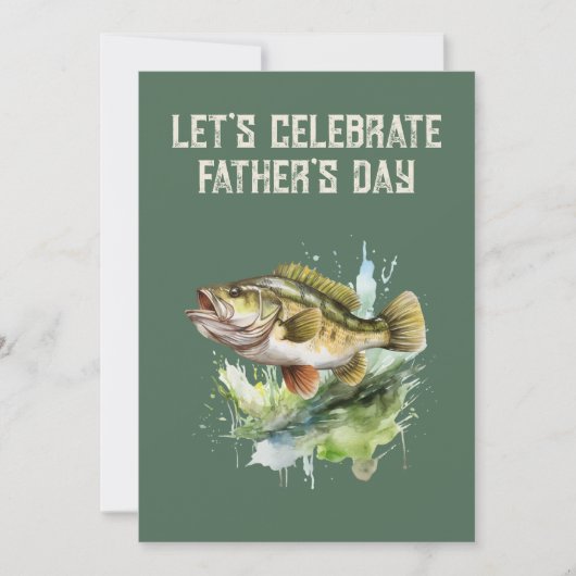 Invitation Bonne Fête des pères de poisson (Devant)