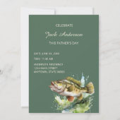 Invitation Bonne Fête des pères de poisson (Dos)