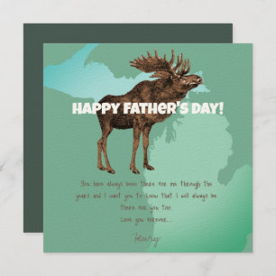 Invitation Bonne Fête des pères Michigan Moose
