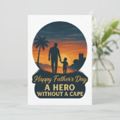 Invitation Bonne Fête des pères - Un héros sans cap (Debout devant)