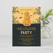 Invitation Bonne fête d'Halloween Citrouille (Debout devant)