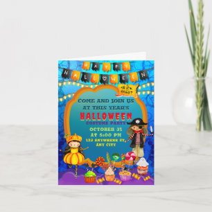 Invitation Bonne fête d'Halloween Costume enfants fête