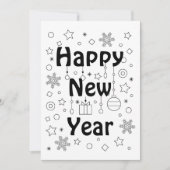 Invitation Bonne fête du Nouvel An (Devant)