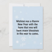 Invitation Bonne fête du Nouvel An (Dos)