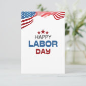 Invitation Bonne fête du travail (Debout devant)