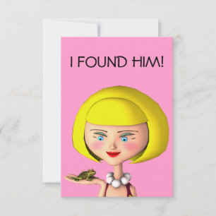 Invitation Bonne fille avec Prince de la grenouille