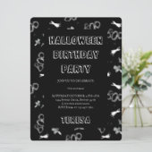Invitation Bonne Halloween Costume Anniversaire Fête Invitati (Debout devant)