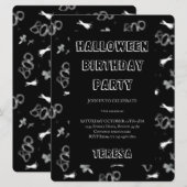 Invitation Bonne Halloween Costume Anniversaire Fête Invitati (Devant / Derrière)