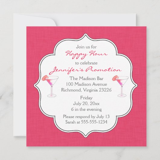 Invitation Bonne heure (Dos)