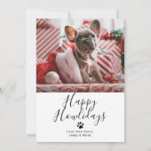 Invitation Bonne Howlidays Pet Dog Christmas Card (Devant)