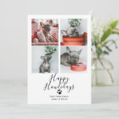 Invitation Bonne Howlidays Pet Dog Christmas Card (Debout devant)