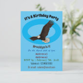 Invitation Bonne illustration de dessin d'aigle à chauve-sour (Debout devant)