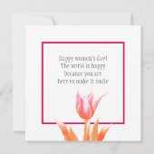 Invitation Bonne journée des femmes ! Fête internationale du (Dos)