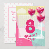 Invitation Bonne journée des femmes ! Fête internationale du (Devant / Derrière)