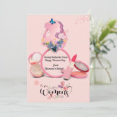 Invitation Bonne Journée internationale de la femme (Debout devant)