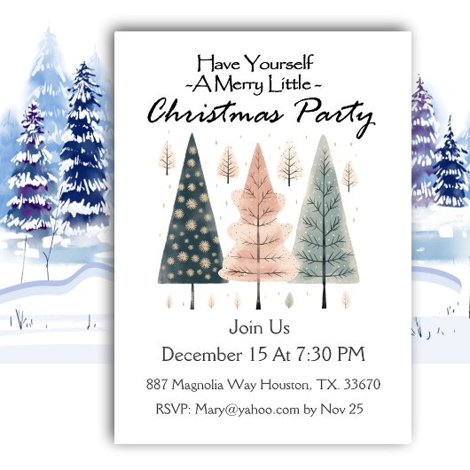 Invitation Bonne Petite Soirée Boho De Noël