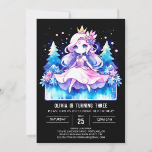 Invitation Bonne princesse élégante Anniversaire