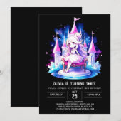 Invitation Bonne princesse simple anniversaire (Devant / Derrière)