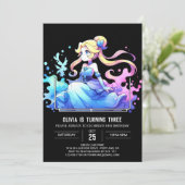 Invitation Bonne princesse Whimsical Anniversaire (Debout devant)
