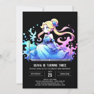 Invitation Bonne princesse Whimsical Anniversaire