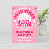 Invitation Bonne soirée rose funky pour la Saint-Valentin (Debout devant)