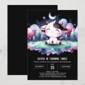 Invitation Bonne vache numérique anniversaire (Devant / Derrière)