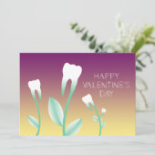 Invitation BONNE VALENTINES DAY floraison dents (Debout devant)