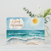 Invitation Bonne vie de plage du matin (Debout devant)