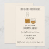 Invitation Bonne Whiskey Bonne volonté Parti de retraite (Devant / Derrière)