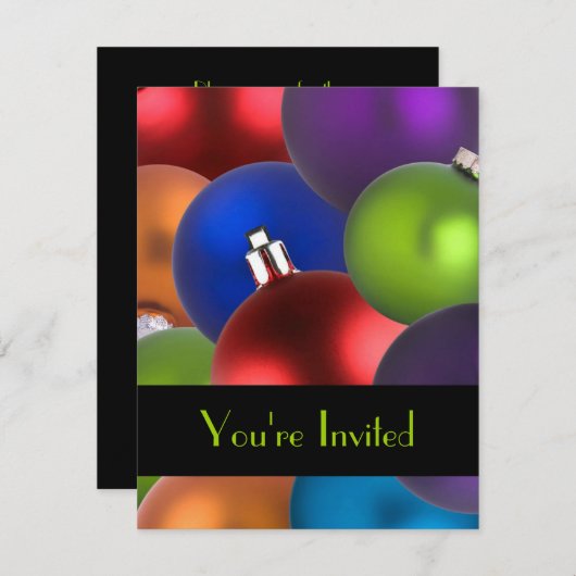 Invitation Bonnes fêtes (Devant / Derrière)