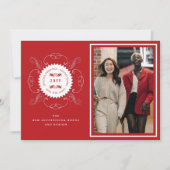 Invitation Bonnes Fêtes Classic Seal Photo Business (Devant)